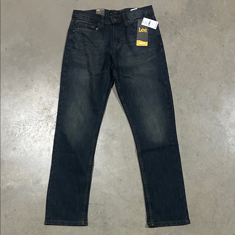 Lee Men's Dark Blue Straight Jeans